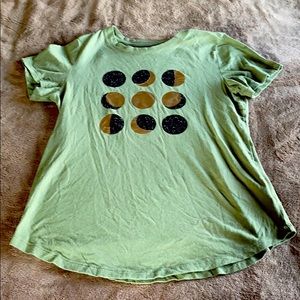 Olive green lunar phase short sleeve tee